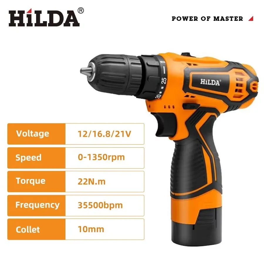 Power Tools You Must Have - Perceuse sans fil HILDA 12V/16.8V, tournevis