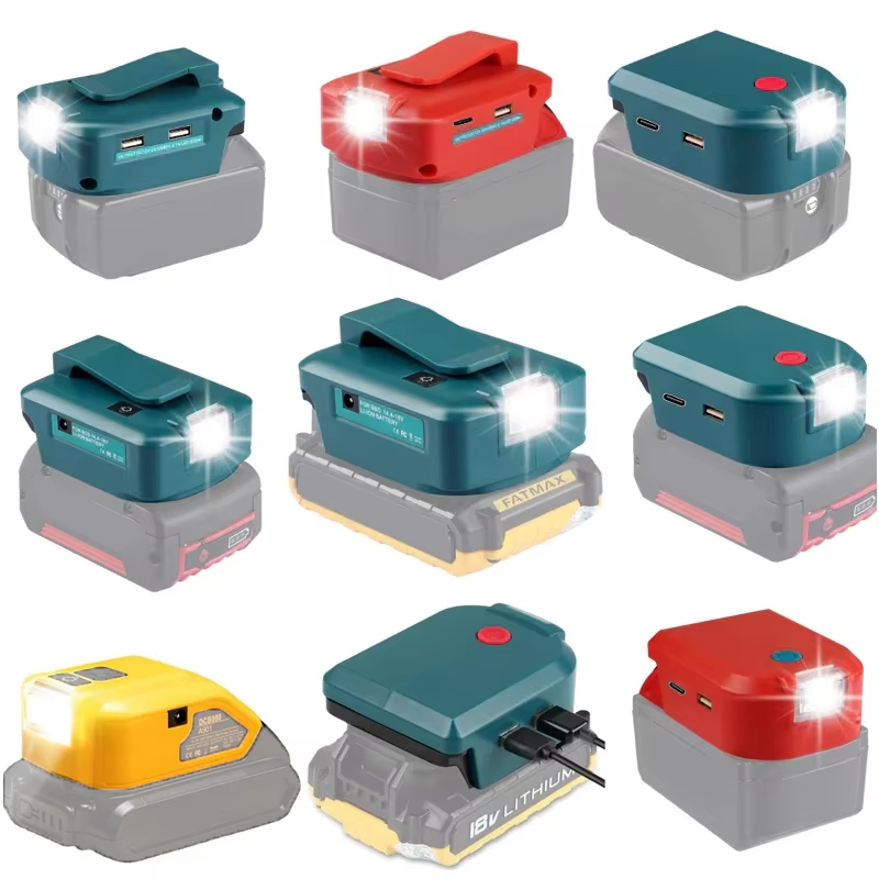 Power Tools Types - Adaptateur avec lumière avec type-c +