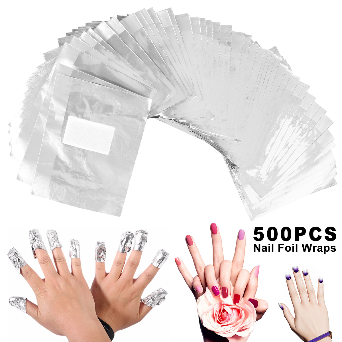 Power Tools Aldi - 500/1000 pièces feuille d'aluminium Gel dissolvant