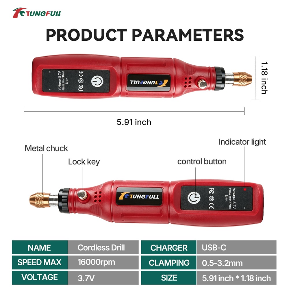 Outil rotatif sans fil TUNGFUL - Power Tools Jobs avis et prix