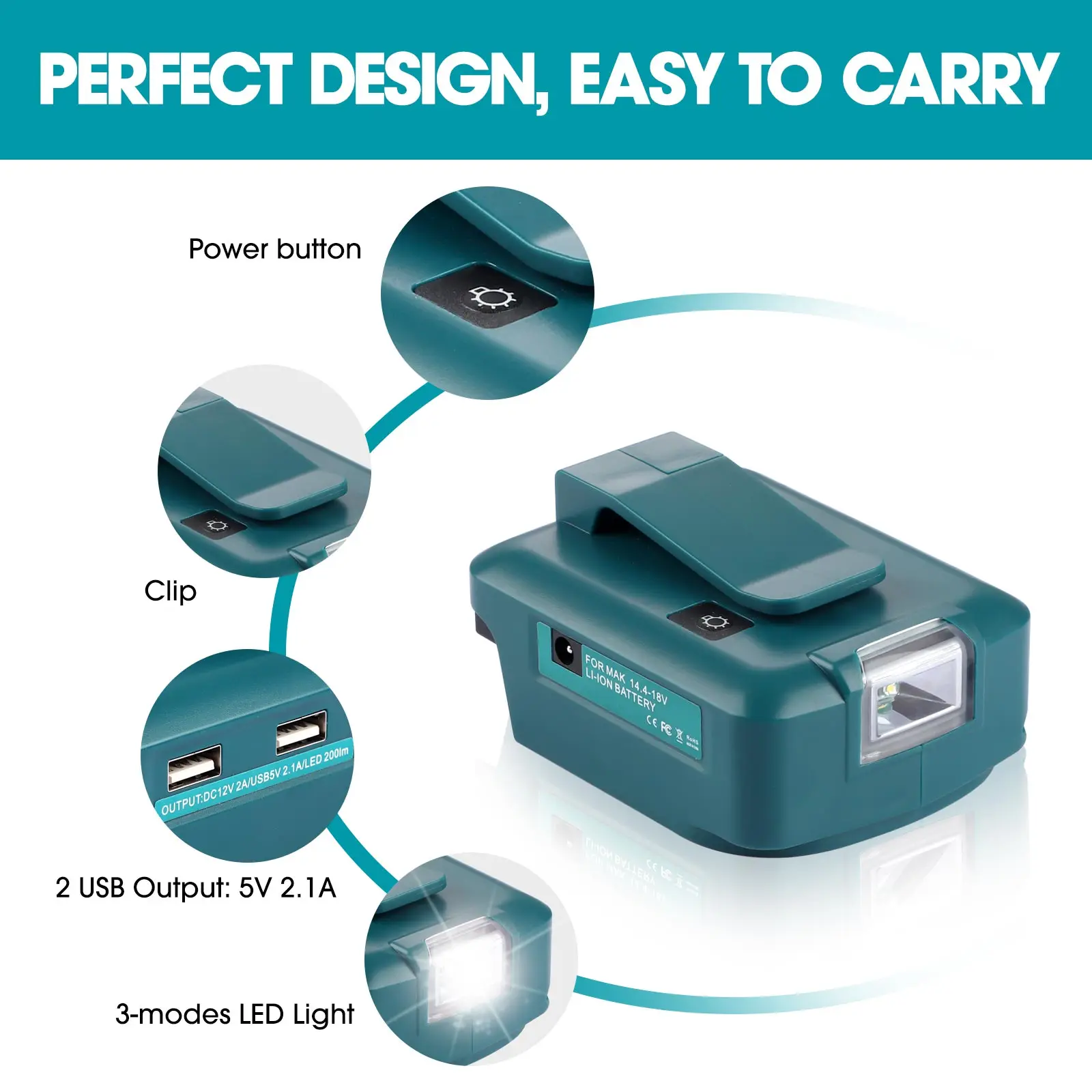Adaptateur avec lumière avec t - Power Tools Types avis et prix