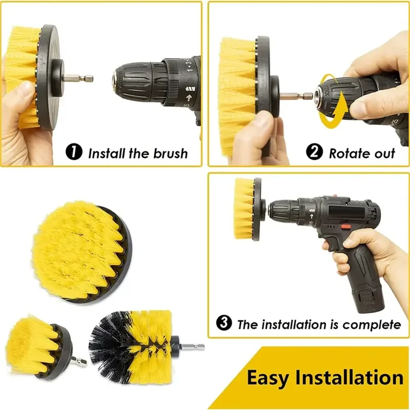 Kit de 3 brosses de nettoyage  - Power Tools Kit Set avis et prix
