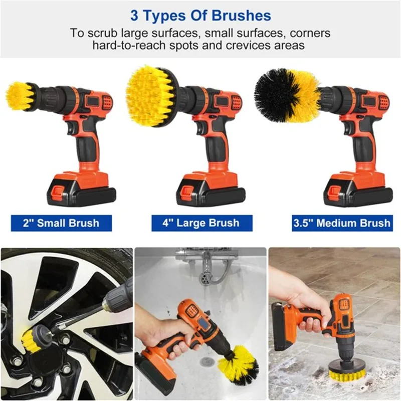 Kit de 3 brosses de nettoyage  - Power Tools Kit Set avis et prix