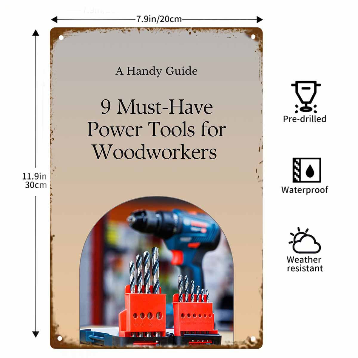 Affiche murale vintage 2D plat - Power Tools You Must Have avis et prix