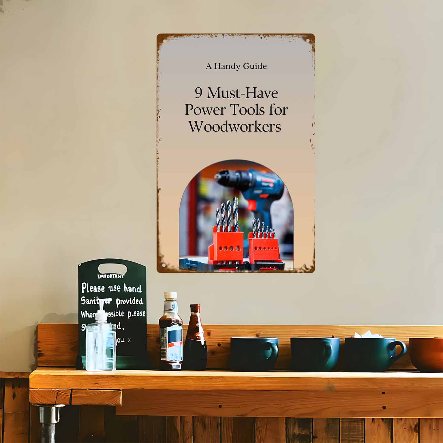 Affiche murale vintage 2D plat - Power Tools You Must Have avis et prix